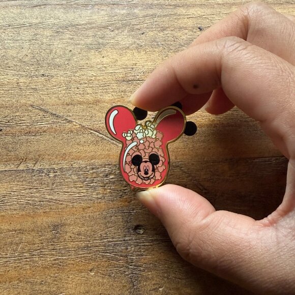 Disney // Red Popcorn Bucket Pin with mickey Mouse - Picture 3 of 4